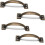 Pull Handles Vintage Style Barn Door Grab Handle Bronze Tone (Pack of 4) 1