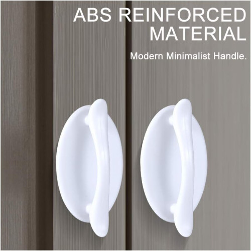 4Pcs Self-Adhesive Cupboard Handles, Modern Minimalism Cupboard Door Handle, Easy Installation Cabinet Pulls, Self-Stick Pull Handle for Drawer Cupboa 2