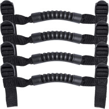 4 x Roll Bar Grab Handles Grip Handle for Jeep Wrangler YJ TJ JK JKU JL JLU Sports Sahara Freedom Rubicon X & Unlimited 1955-2021 2022 (Black)