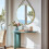800x800mm Gold Large Round Mirror with Hanging Rope 4