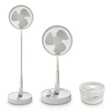 Cordless Fan Telescopic Folding Cooling Portable Rechargeable Fan White