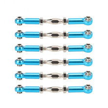 6Pcs Aluminum Alloy Adjustable Push RodsTurnbuckle Rod Linkage Accessories for RC Car Modelsblue