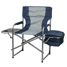 Portable Folding Directors Camping Chair with Side Table Cooler Bag