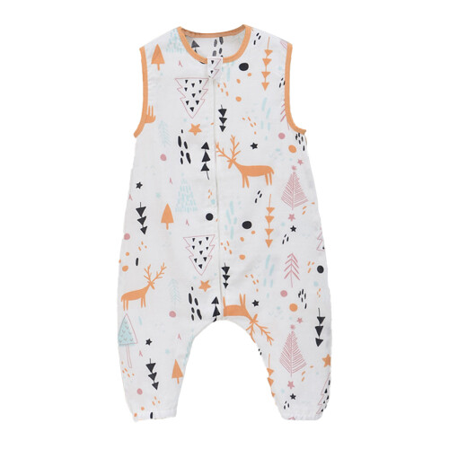 Baby Sleeveless Sleeping Bag, Thin Sleeping Bag for Children in Summer - Orange - 70-80Cm