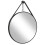700mm Round Circle Wall Hanging Mirror with Black Aluminum Frame 6