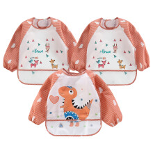 3-piece pack, Waterproof Bib, Long Sleeve, Apron, Full Coverage Bib, with Pocket, 9-36 Months - Style 1