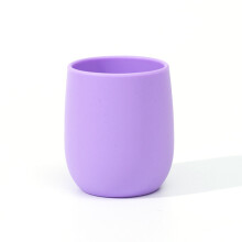 Silicone Baby Cups Small Open Cups Small Silicone Baby Training Cups, Suitable for Baby's Mouth and Hands - Purple