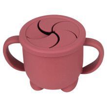 Non-Spill Silicone Container for Toddlers and Kids - Non-Spill Cereal Container for Kids - Olive Green