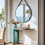 800mm Black Aluminum Frame Round Circle Wall Hanging Mirror 1