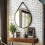 800mm Black Aluminum Frame Round Circle Wall Hanging Mirror 2