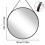 800mm Black Aluminum Frame Round Circle Wall Hanging Mirror 4