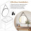 800mm Black Aluminum Frame Round Circle Wall Hanging Mirror 6