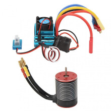 RC Brushless Motor ESC Set Waterproof High Torsion 3650 Brushless Motor Precision Low Noise Motor 120A ESC Combo Set for RC Car(5200kv)
