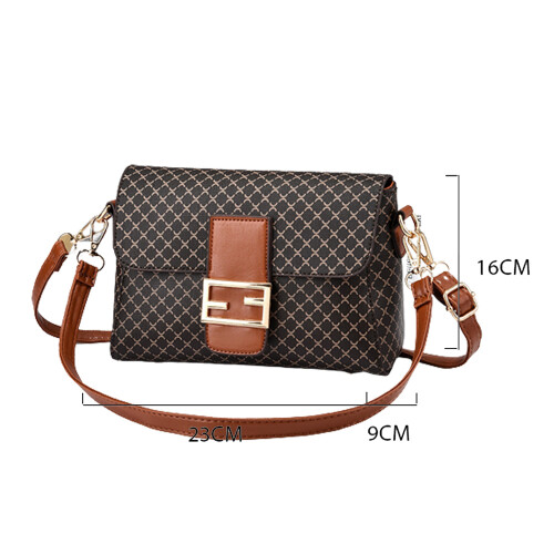 Borsa a tracolla da donna alla moda, con tracolla regolabile - Cachi 2