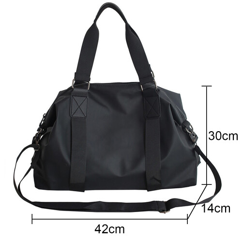 Borsa da viaggio, borsa da palestra, borsa a tracolla per il weekend - nera 2
