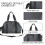 Borsa da viaggio, borsa da palestra, borsa a tracolla per il weekend - Grigio 4