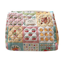 Borsa da viaggio in tela con fiori di campagna e stampa floreale, tipo di custodia 2