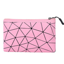 Borsa per il trucco Ringer Pu New, borsa da viaggio portatile con manico quadrato - Rosa