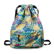 Zaino con coulisse, alla moda, leggero, per la scuola, per sport, palestra, viaggi, sport all'aria aperta, con 1 tasca.