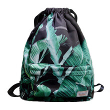 Zaino con coulisse, alla moda, leggero, per la scuola, per sport, palestra, viaggi, sport all'aria aperta, tascabile, 4