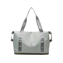 Borsa da viaggio da donna, borsa da palestra con beauty case, borsa a mano, borsa da viaggio con tasca impermeabile - Grigio