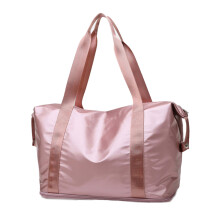 Borsa sportiva da palestra per uomo e donna, borsa da viaggio espandibile per weekend e pernottamento con tasca impermeabile - Rosa