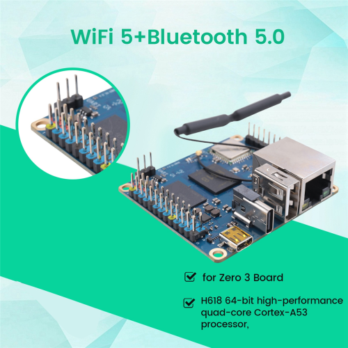 Για το Zero 3 4GB RAM Μονή πλακέτα H618 Chip Wifi LPDDR4 3 4GB 2