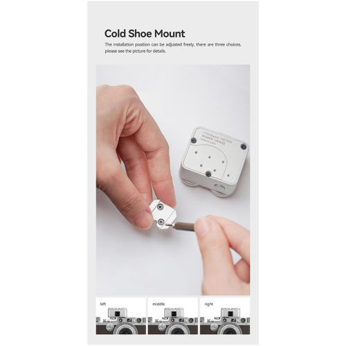 Light Meter II Cold Shoe for DSLR Film Camera Light Meter (Silver) 2
