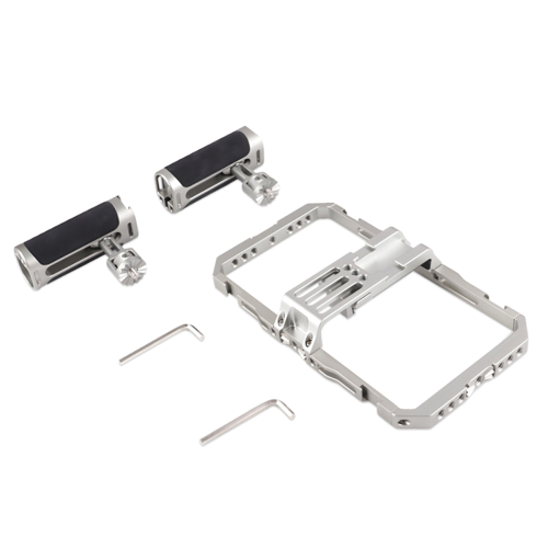 Stabilizer Video Stabilizer with Dual Handle Wireless Mic Clip Slot