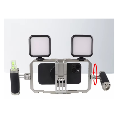 Stabilizer Video Stabilizer with Dual Handle Wireless Mic Clip Slot 2