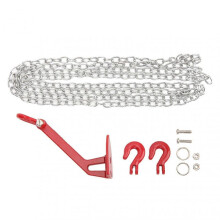 1/10 RC Trailer Tow Hooks and Chain Simulation RC Car Chain Accessories for Crawler Climbing CarRed
