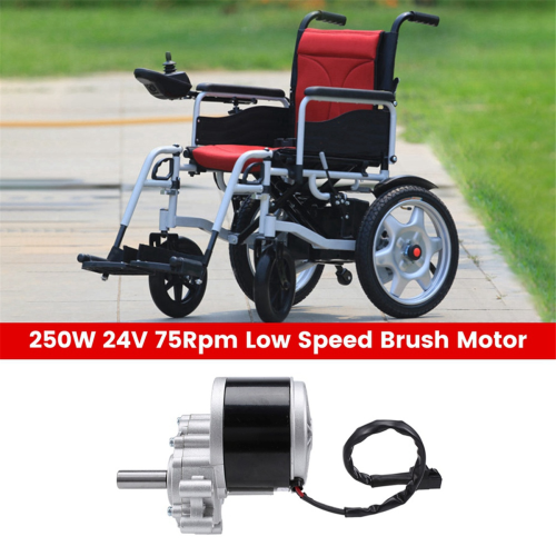 Κινητήρας ψηκτρών χαμηλής ταχύτητας 250W 24V 75Rpm, μακρύτερος άξονας 44mm 1
