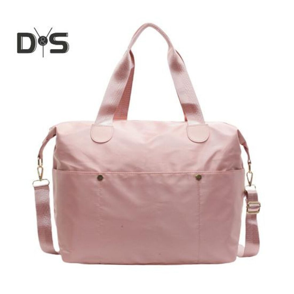 (pink) Carry-on Gym Bag Large Capacity Duffle Bag Shoulder Bag Waterproof Crossbody Hand Luggage Bag For Men Women Travel Weekender Fitness