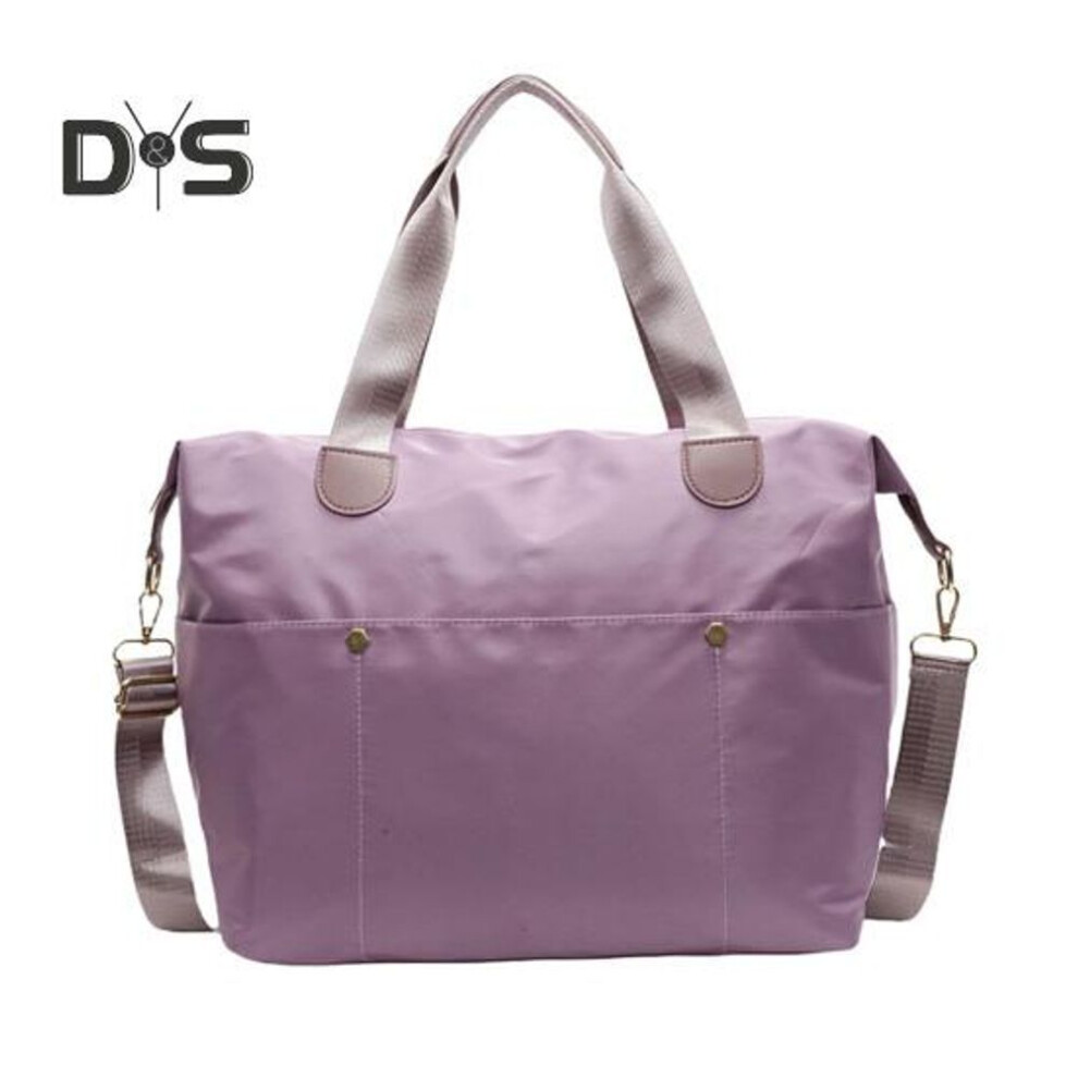 (purple) Carry-on Gym Bag Large Capacity Duffle Bag Shoulder Bag Waterproof Crossbody Hand Luggage Bag For Men Women Travel Weekender Fitness
