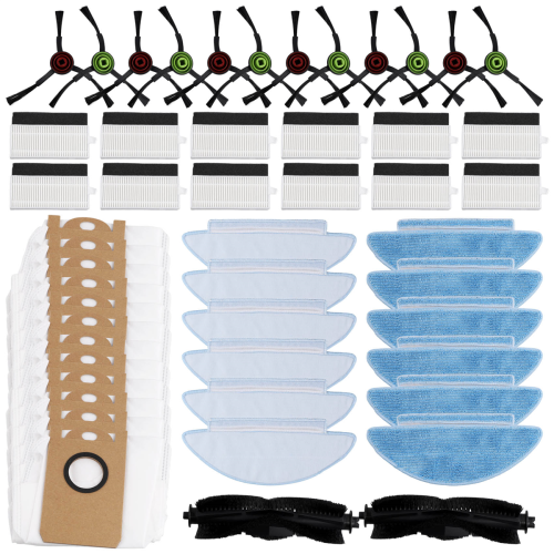Kit De Repuestos Para Robot Aspirador Aonus I8 - Cepillos, Filtros, Paños De Fregona (6 Unidades De Cada)