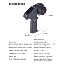 Telecomando RC con ricevitore X6DCG per auto RC, barca e carro armato