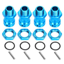 4pcs Aluminum Alloy 17mm Hex 23mm Wheel Extension Adapter for 1/8 RC Car ModelBlue