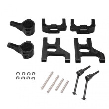 RC Drive Shaf Set RC Swing Arm Drive Shaft Steering Plate Upgrade Accessories for TAMIYA CC01Black