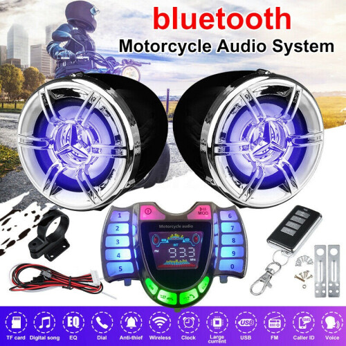 Motorcycle Stereo Speakers Wireless Bluetooth MP3 Player Waterproof 1