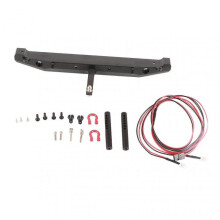 RC Crawler Metal Rear Bumper with LED Lights for 4 SCX10II 90046 Car Part