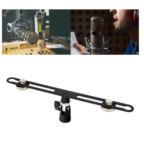 Dual Microphone Stand Extension Bracket for Studio Recording 1