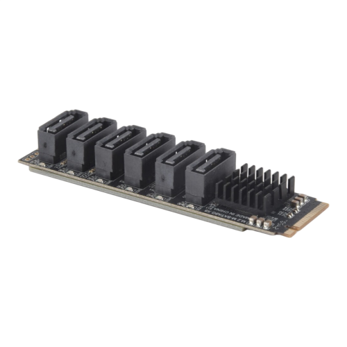Scheda Adattatore M.2 NVMe A 6 Porte SATA 3.0 – PCIe X4/x8/x16 Con Chip ASM1166