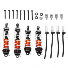 RC Shocks Damper Front Rear Springs Shock Absorber Aluminum Dual Color for ZD Racing DBX07 1/7 Model Vehicle(Orange Black )