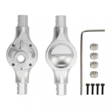 Aluminum Alloy Front Rear Axle Housing Metal Axle Shell for Xiaomi Jimny XMYKC01CM 1/16 RC Car Silver