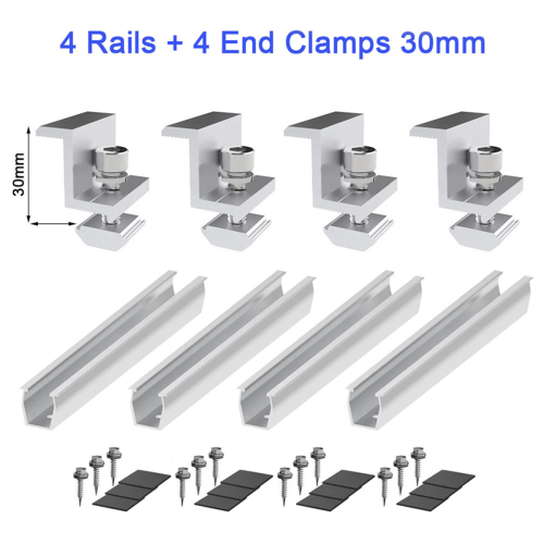 Solar Panel Mount Bracket with Mid for Trapezoidal Roof 30mm 1