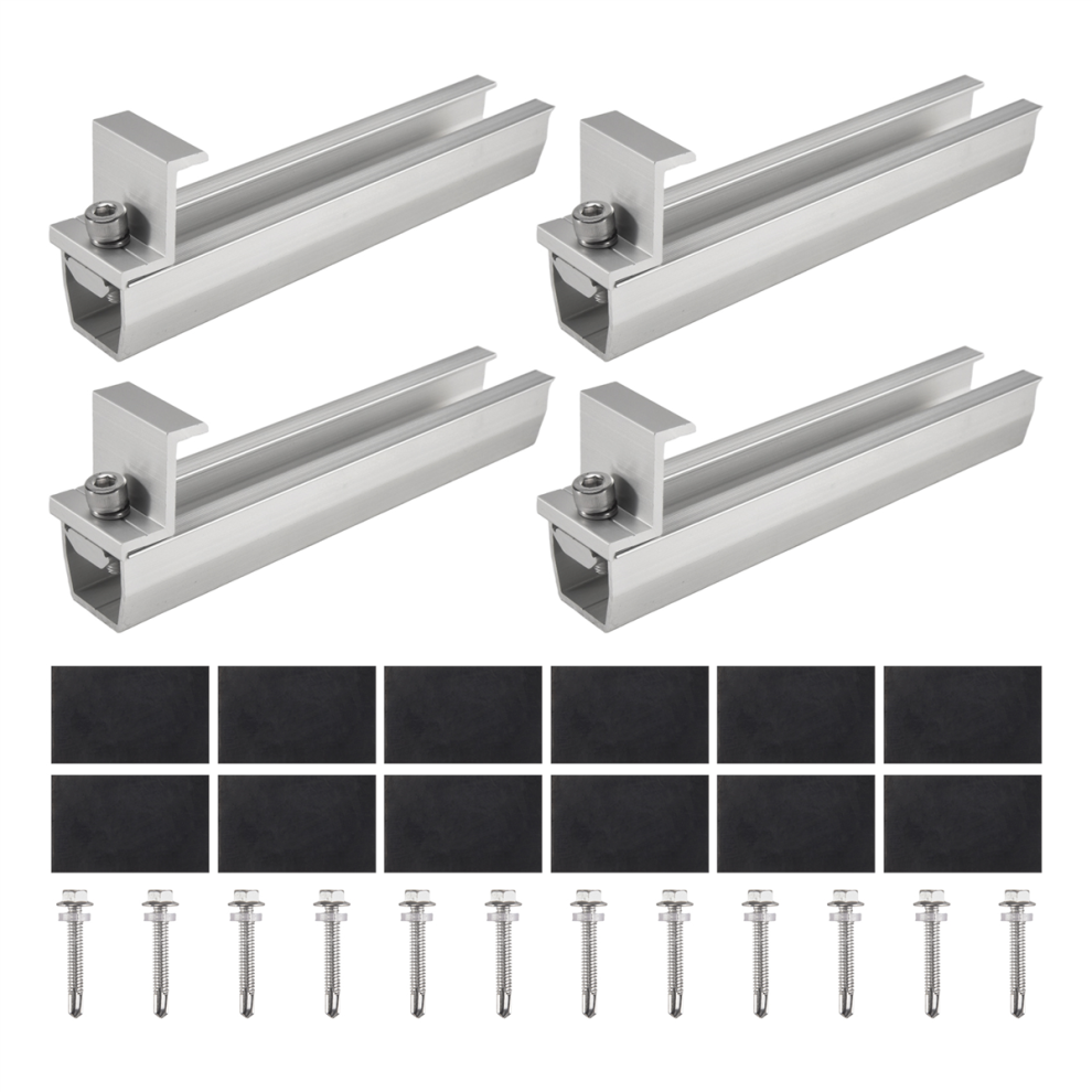 Support de montage pour panneau solaire avec support central pour toit trapézoïdal 35 mm