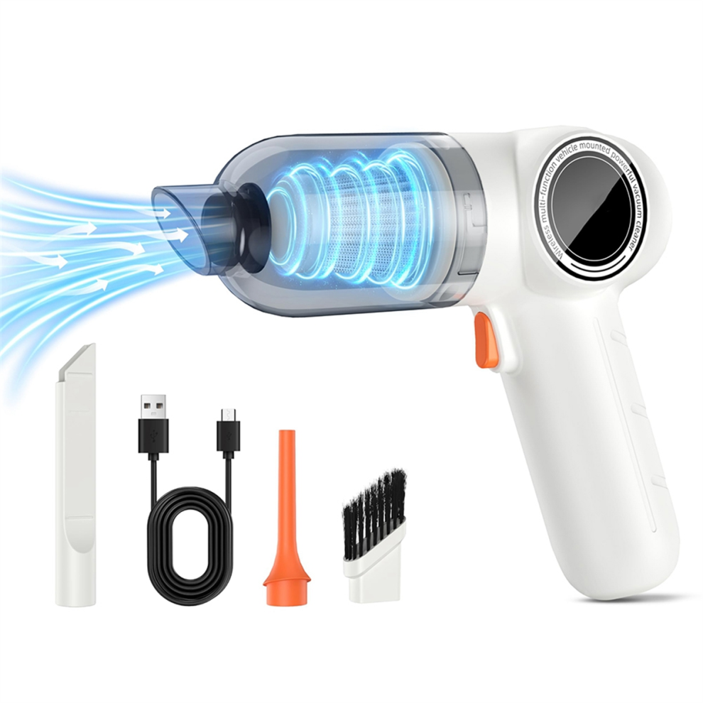 Handheld Car Vacuum Cleaner, High-Power Mini Vacuum Cleaner,White-image-OPC-PHDYQNV-NEW