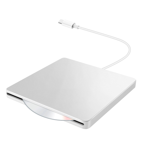 Εξωτερική μονάδα USB CD/DVD τύπου C, φορητή μονάδα CD χωρίς μονάδα, ασημί 2