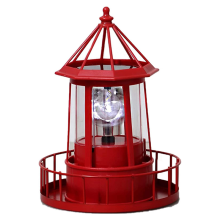 LED-Solarbetriebener Leuchtturm, 360 Grad drehbare Hofbeleuchtung A