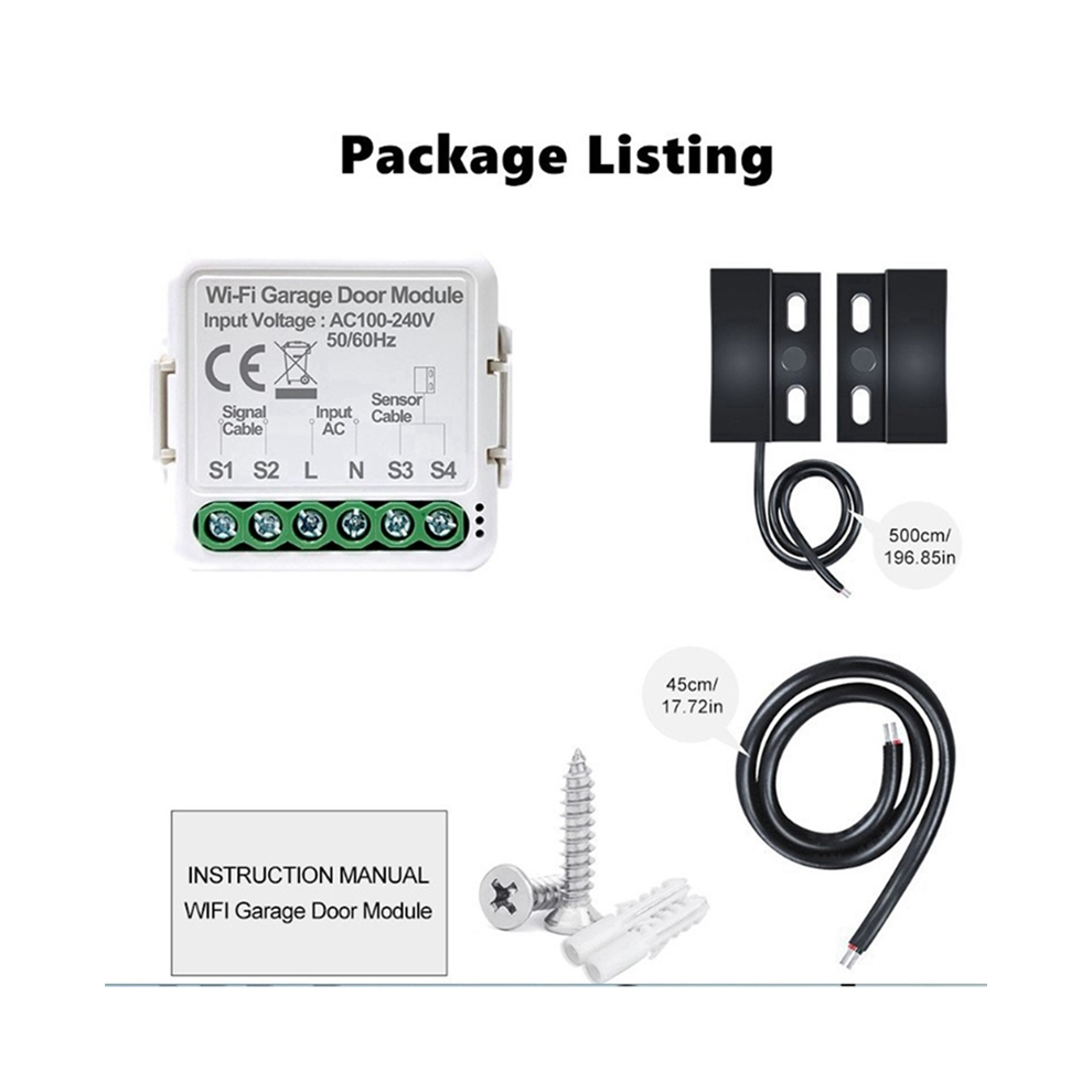 Ouvre-porte de garage intelligent Tuya WiFi pour Home Assistant